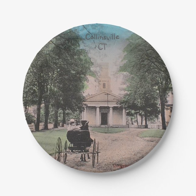 Prato De Papel Collinsville Congregation Church Paper Plate (Frente)