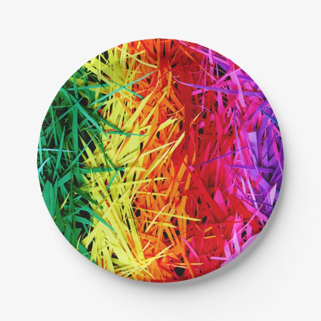 Prato De Papel Colorful Abstract art (Frente)