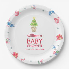 Prato De Papel Colorful It's Cold Outside Winter Baby Shower 