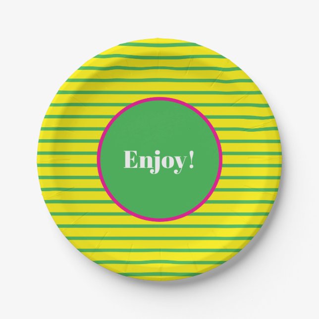 Prato De Papel Colorful Party Paper Plates (Frente)