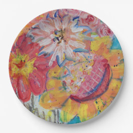 Prato De Papel Colorful Suns by Lydia's Art Sangria