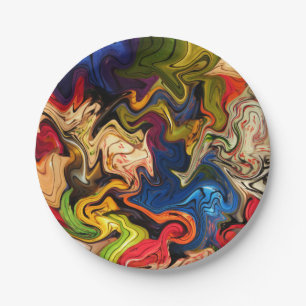 Prato De Papel colorida, alegre, colorida + padrão, têxtil