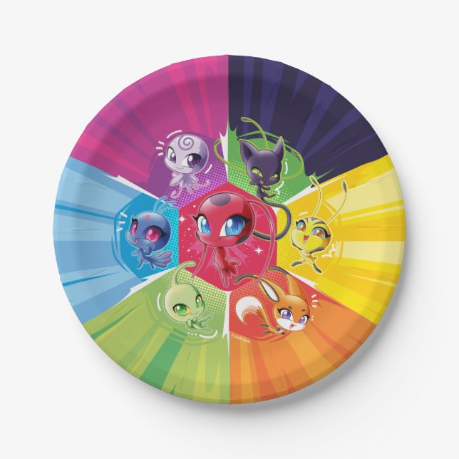 Prato De Papel Colorida Kwamis (Frente)