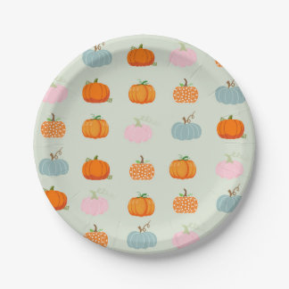 Prato De Papel Colorida Pumpkins