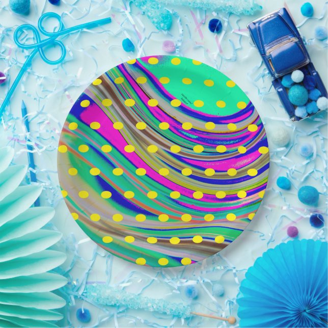 Prato De Papel Colorido (Festa)