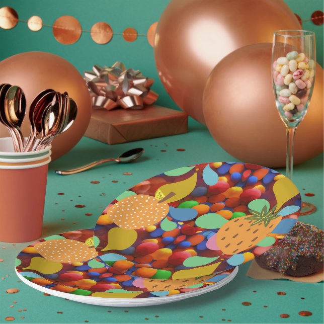 Prato De Papel colorido (Múltiplo)