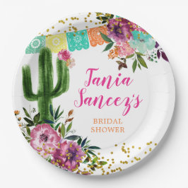 Prato De Papel Colorido Taco Mexicano sobre Pasta de Papel de Amo