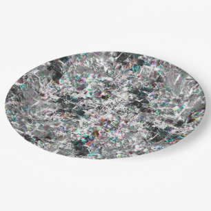 Prato De Papel Coloridos parecem recortes de dvd quadrados, mosai