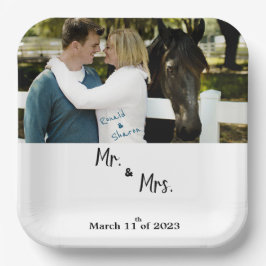 Prato De Papel Com uma foto