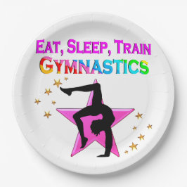 PRATO DE PAPEL COMA, GINÁSTICA DO COMBOIO DE SONO