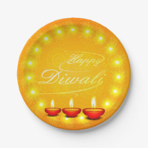 Combinação de Feliz Diwali Amarelo de 7"