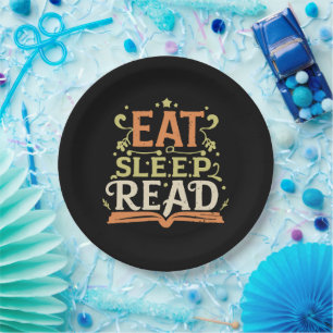 Prato De Papel Comer Dormir Ler, Leitura Divertida