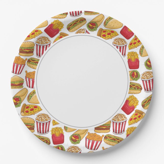 Prato De Papel Comida (Frente)