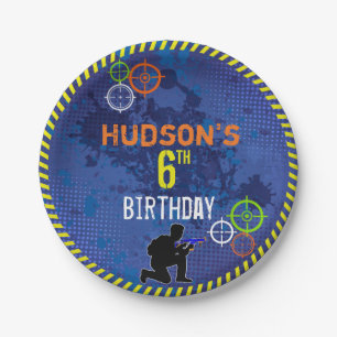 Prato De Papel Comida da Festa de aniversário Dart Blaster Wars