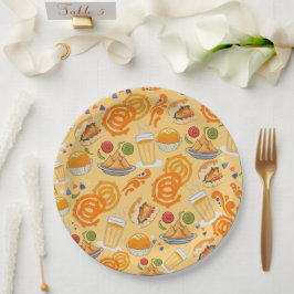 Prato De Papel Comida da rua indiana - Corante festivo