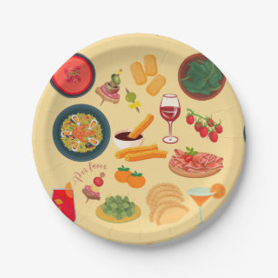 Prato De Papel Comida espanha