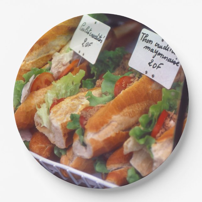 Prato De Papel Comida francesa (Frente)