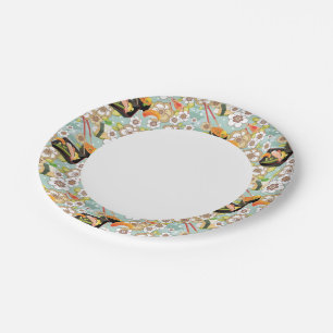 Prato De Papel Comida japonesa: Padrão Sushi 4