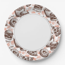 Prato De Papel Comida rápida