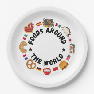 Prato De Papel Comidas em todo o mundo