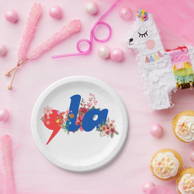 Prato De Papel Comma la Flowers (Festa)