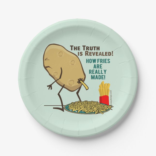 Prato De Papel Como Fries São Realmente Feitos (Frente)