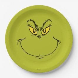 Prato De Papel Como o Rosto do Grinch Roubou o Natal