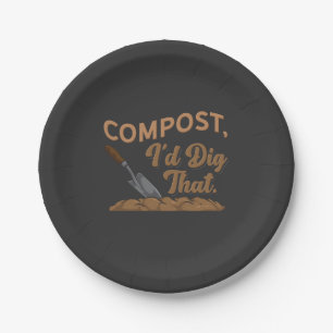 Prato De Papel Compostagem de jardinagem