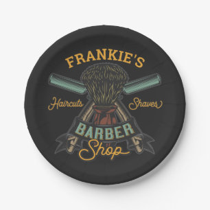 Prato De Papel Compro de Barber Personalizado Barras de Margens d