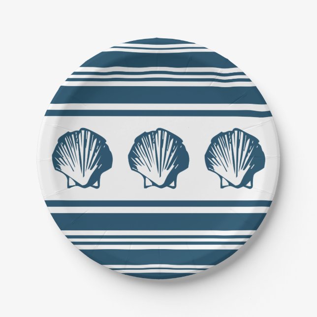 Prato De Papel Conchas e listras (Frente)