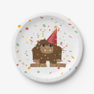 Prato De Papel Confetti Party Sasquatch Bigfoot