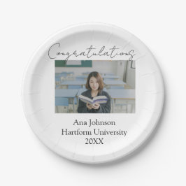 Prato De Papel Congratulations photo graduate name university yea