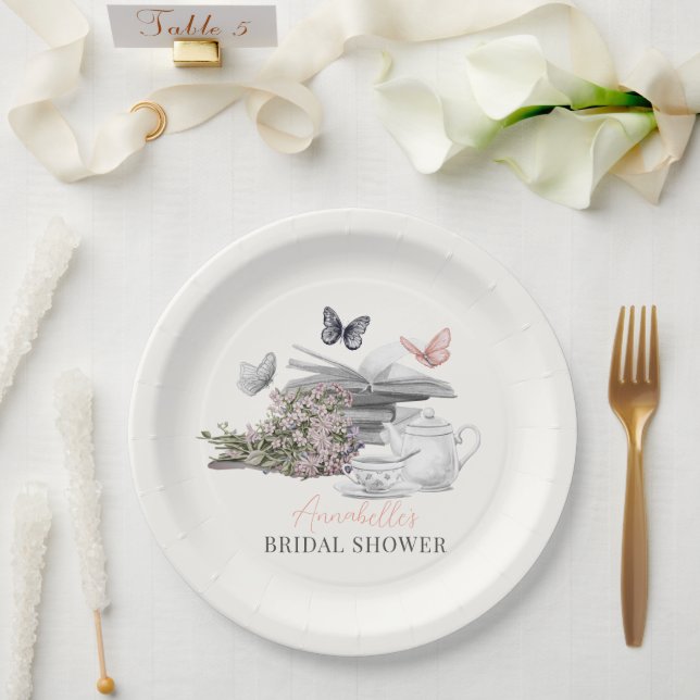 Prato De Papel Conjunto de Chá Novo Capítulo Rosa Presente de Noi (Casamento)