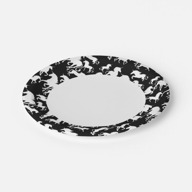 Prato De Papel conjunto de unicórnios (Inclinado)