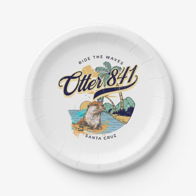 Prato De Papel Conselho de Surf 841 surfing Otter 841 California (Frente)