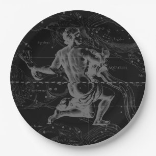Prato De Papel Constelação Aquarius Zodiac Engraçar Hevelius