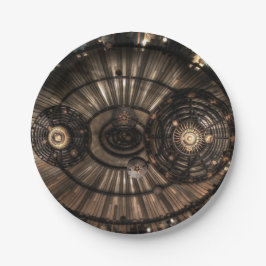 Prato De Papel Constelações Mecânicas Steampunk Zodiac
