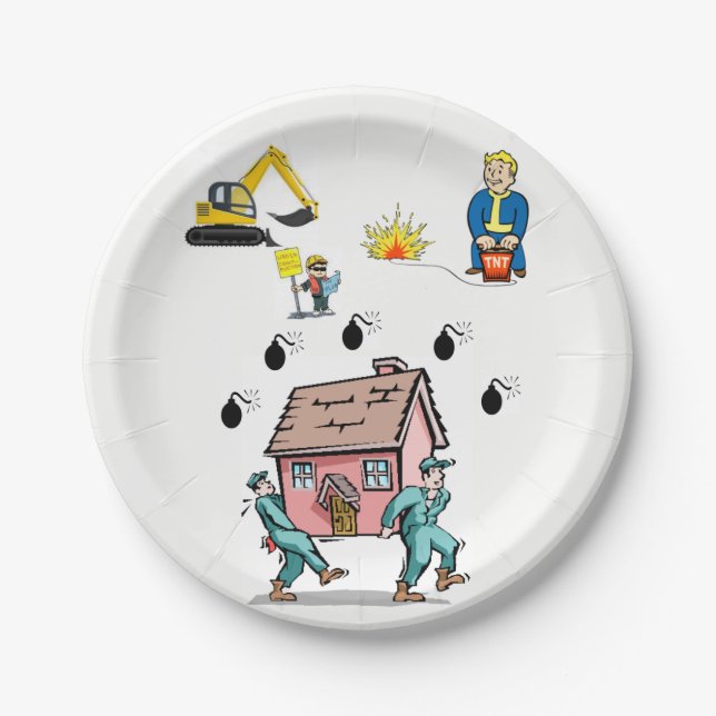 Prato De Papel Construção de placas de papel (Frente)