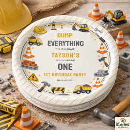 Prato De Papel Construction 1ST Birthday | Builder Truck Party