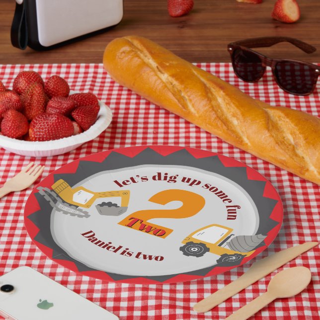 Prato De Papel Construction Dump Truck (Piquenique)