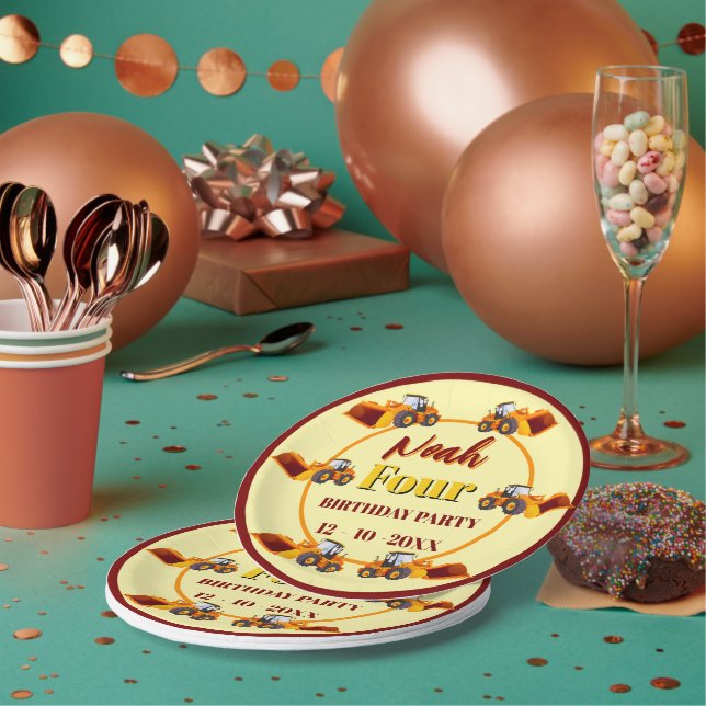 Prato De Papel Construction Dump Truck (Múltiplo)