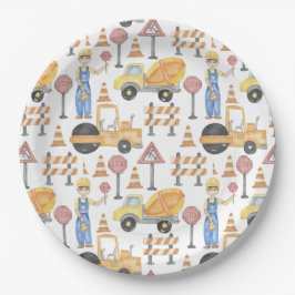 Prato De Papel Construction Theme Party