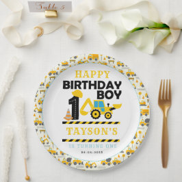 Prato De Papel Construction Truck 1st Birthday | Kids Party