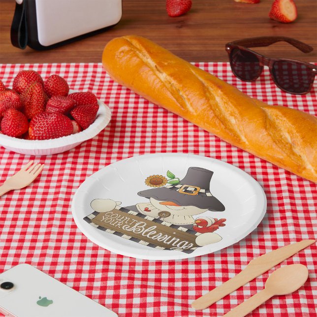 Prato De Papel Conte suas bençãos (Criador carregado)