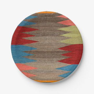 Prato De Papel Contemporary Dusty Blue Gray Striped 