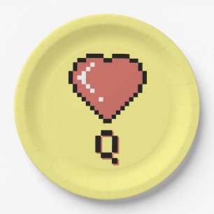 Prato De Papel Contorno preto da rainha do coração