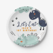 Convite de Aniversário de 1 ano com Rugido de Dino