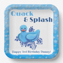 Convite de Aniversário de 3 anos do Pato Quack e S