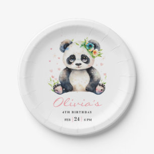 Prato De Papel Convite de Aniversário Panda, Convite de Aniversár
