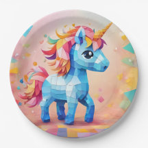 Convite de Aniversário para Pinata Unicórn